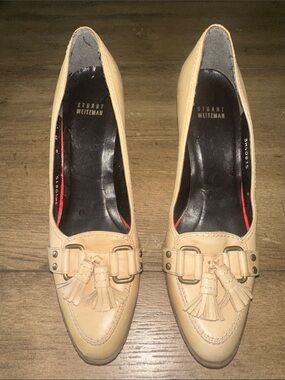 Stuart Weitzman Leather Loafer Pumps, Size 8M